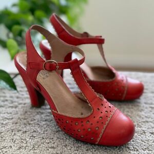 Miz Mooz Scarlet Perforated Heels